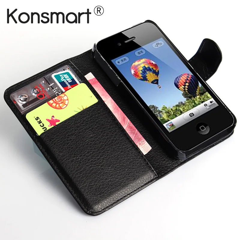 Konsmart جديد كتاب نمط المحفظة فليب بو غطاء ل فون 4 ثانية حالة جلدية للآيفون 4 4 ثانية iphone4s الأسود فوندا الحالات الهاتف Konsmart جديد كتاب نمط المحفظة فليب بو غطاء ل فون 4 ثانية حالة جلدية للآيفون 4 4 ثانية iphone4s الأسود فوندا الحالات الهاتف