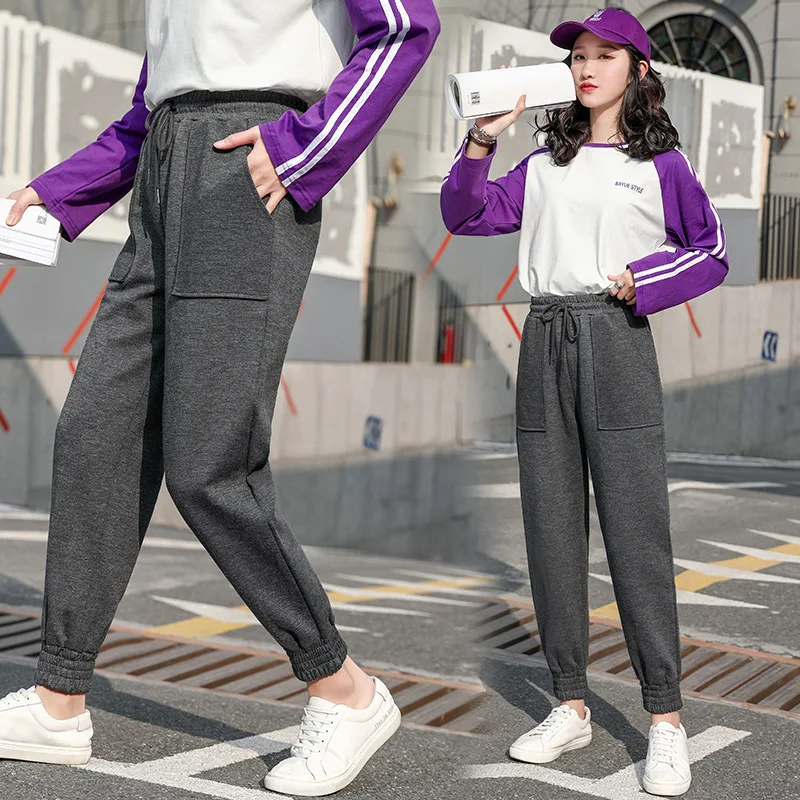 Lychee Girls Spring Autumn Women Harem Pants Striped