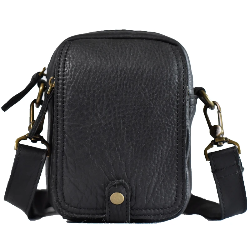 AETOO Leather Messenger Bag casual vintage Leather Phone Pocket Shoulder Bag Mini Men's Soft Leather Small Bag