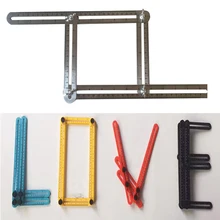 Stainless Steel Alloy Four-Sided Ruler Measuring Instrument Template Angle-izer Tool Mechanism Slides 4 color