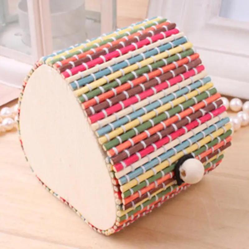 Ring/Necklace/Earrings Display Hair Accessories Storage Bead Receive A Case Bamboo Curtain Boxes