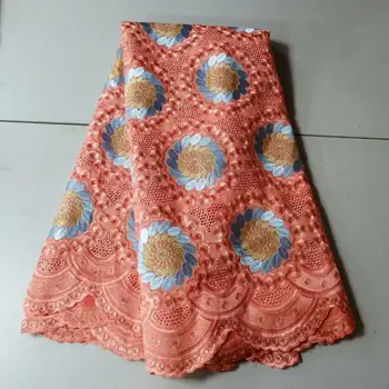 

5yards/lot cotton lace nigerian french lace embroidered tulle lace fabric for wedding dress,2019 Russia African lace fabric