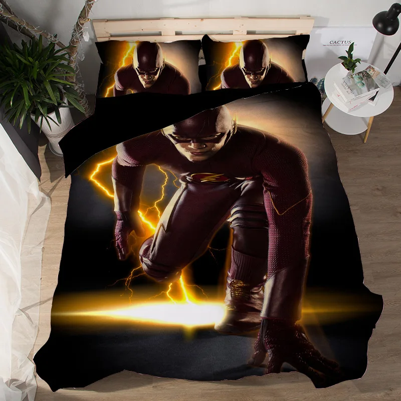 DC Comics 3D Printed bedding set The Flash Duvet Covers Superhero Justice League comforter bedding