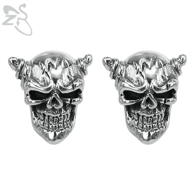 316l Stainless Steel Head Skull Stud Earring For Man Cool Punk Male 316l Stainless Steel Head Skull Stud Earring For Man Cool Punk Male Earrings Studs Personality Style