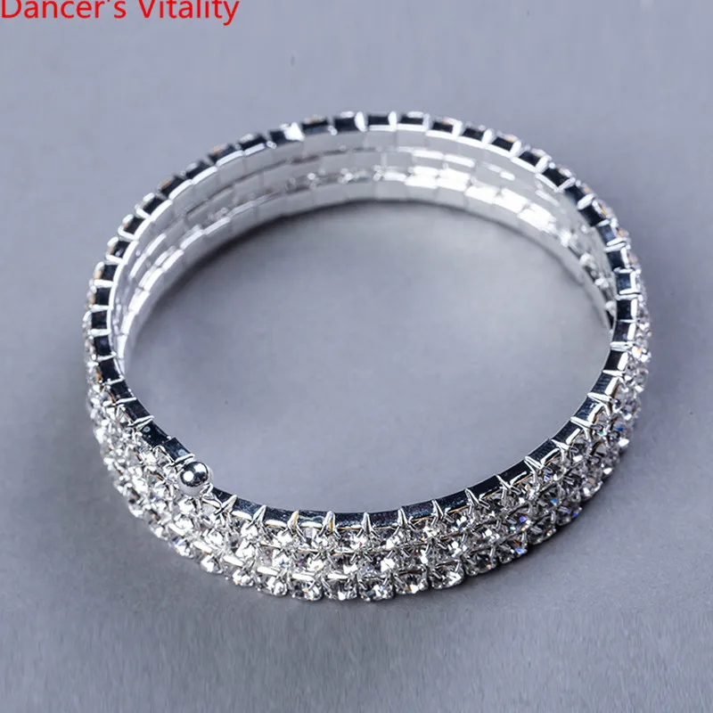 danza del ventre Braccialetto Del Rhinestone аксессуары Индия abbigliamento per la danza braccia polso ornamento аксессуары - Цвет: 3 laps