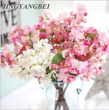

Mini Vivid Artificial Flower Cherry Blossom Sakura Double Petals Handmade Wedding Party New Year Decorative