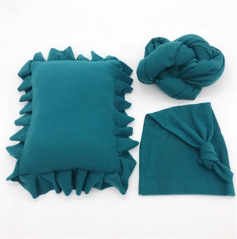 Реквизит для фотографии новорожденных обертывания детские стрейч мягкая ткань одеяло бутафория для фото Младенческая Шапка-подушка