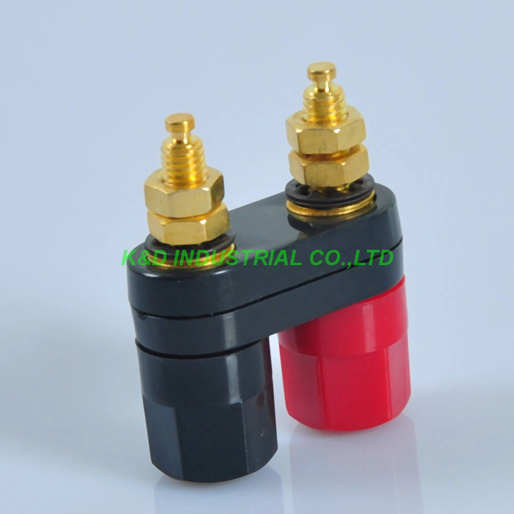 

4Pairs Combine Binding Post 3026 Amplifier Terminal Banana Plug Jack Red + Black