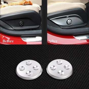 

2pcs Silver ABS Seat Adjust Switch Button Cover Panel Trim For Mercedes Benz GLC/CLS/E/C Class W205 W212 W213 Car Accessories