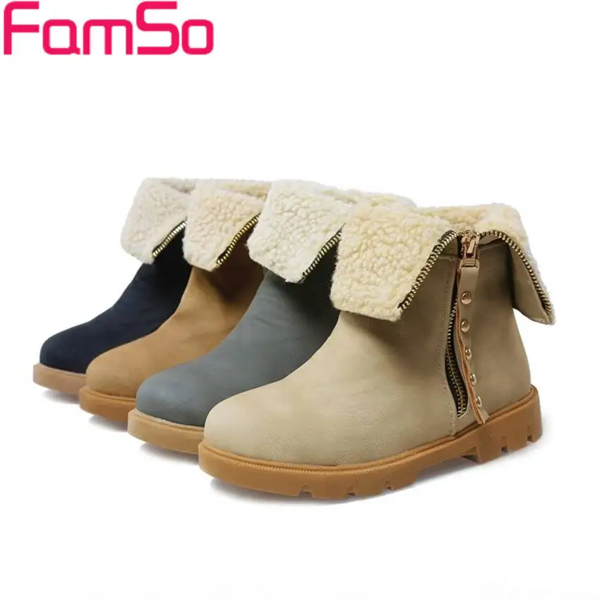 

Plus Size34-43 2016 New Fashion Women Winter Snow Boots Designer Flats Shoes Warm Waterproof Women's Short Ankle boots SBT1634