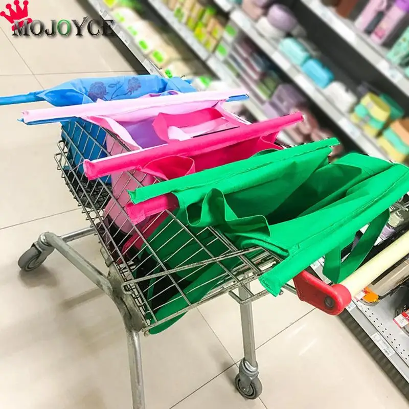 

4PCS/Set Shopping Cart Trolley Bags Foldable Reusable Grocery Shopping Bag Eco Supermarket Bag Easy to Use and Heavy Duty Bolsas