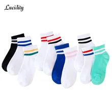 5 пар/лот = 10 штук хлопок носки женские носки забавные креативные Harajuku два бара хлопок скейтборд удобные носки для девочек