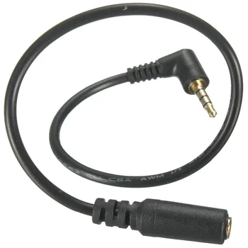 

Wholesales 100PCS 0.2m Stereo 3.5mm Male Right Angle to Female jack Headphone Adapter Cable