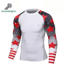 Для мужчин Сжатие для бега с длинными рукавами спортивный Быстросохнущий футболка Бодибилдинг Тяжелая атлетика базовый Слои тренажерного зала фитнес-плотно футболки