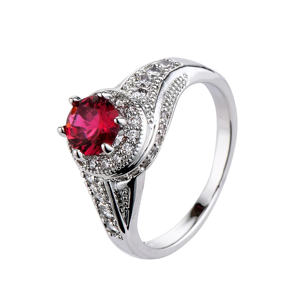 Genuine 925 Sterling Silver Ring Classic Wedding Jewelry Three color 1 carat Cubic Zircon Rings For Women Bridesmaid Gifts | Украшения и