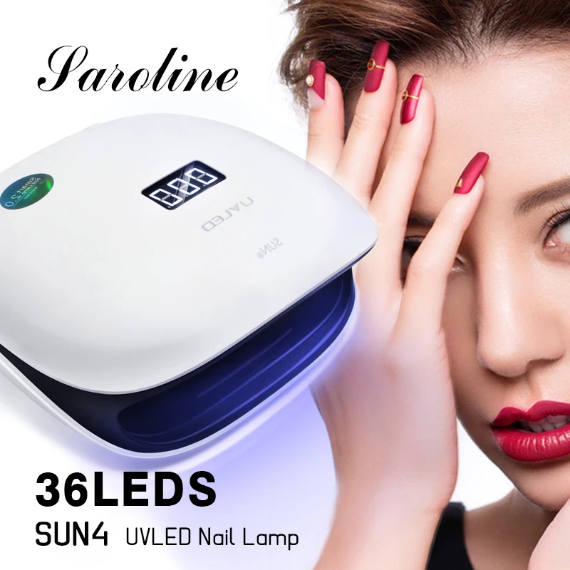 

Sarolineh UV LED Leds Lamp for Nail Design Art with Bottom 30s/60s Timer 48W LED UV Lamp for Curing LED Gel Manicure Nail