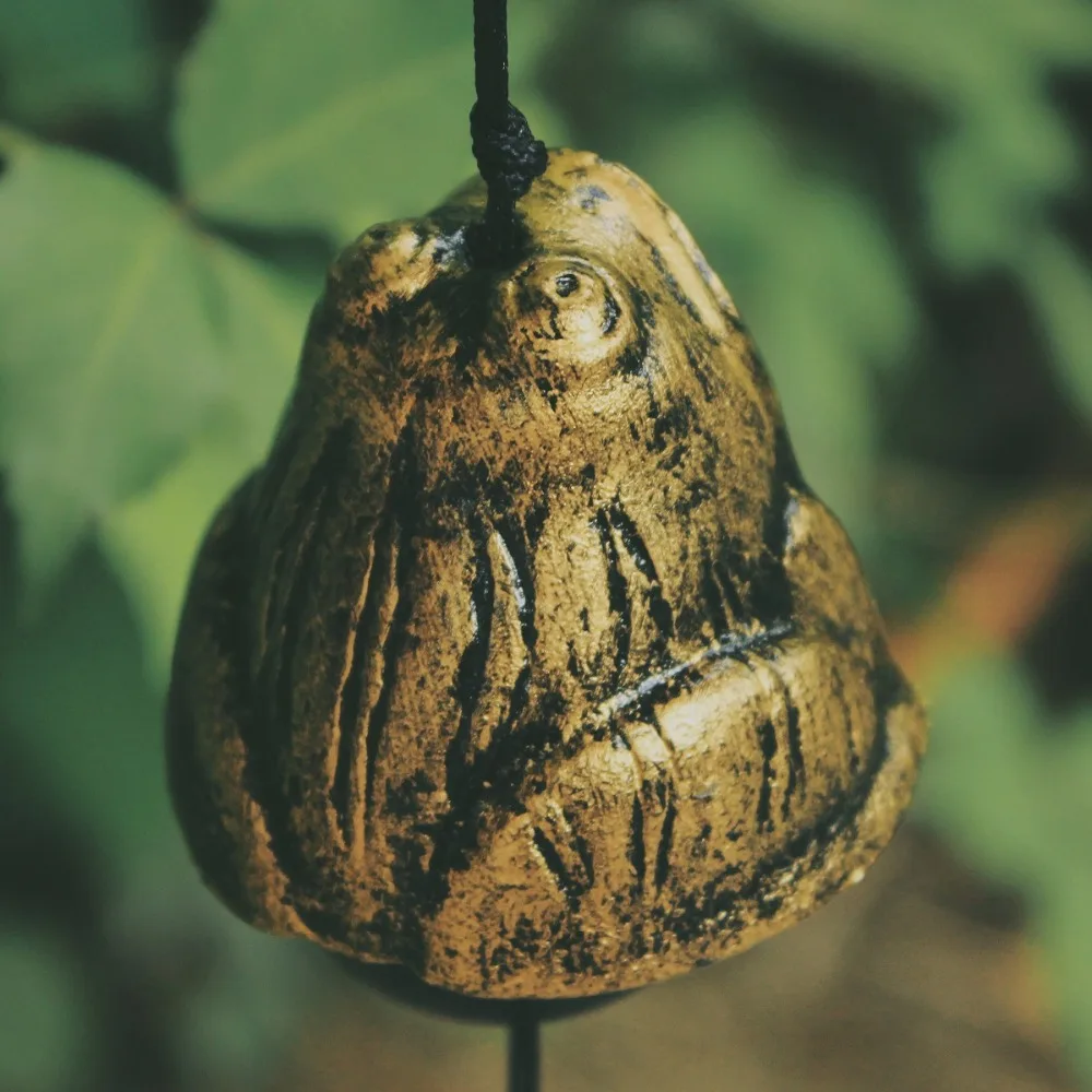 Чугунная лягушка Furin в японском стиле колокольчик Nanbu из чугуна Iwachu|Статуэтки и