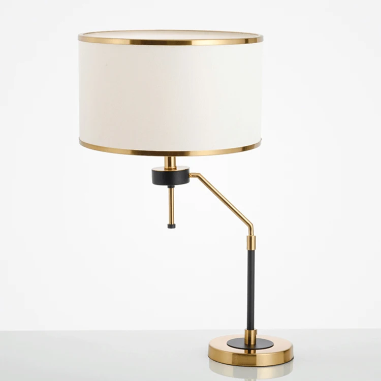 American simple table lamps fashion iron bedroom desk lamp modern