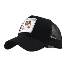 Новинка, верхняя одежда для детей с рисунком и вышивкой бейсбольная кепка для девочек и мальчиков, с рисунком из мультфильма на открытом воздухе хлопок высокое качество животных кепки-бейсболки с вышивкой Регулируемый A528