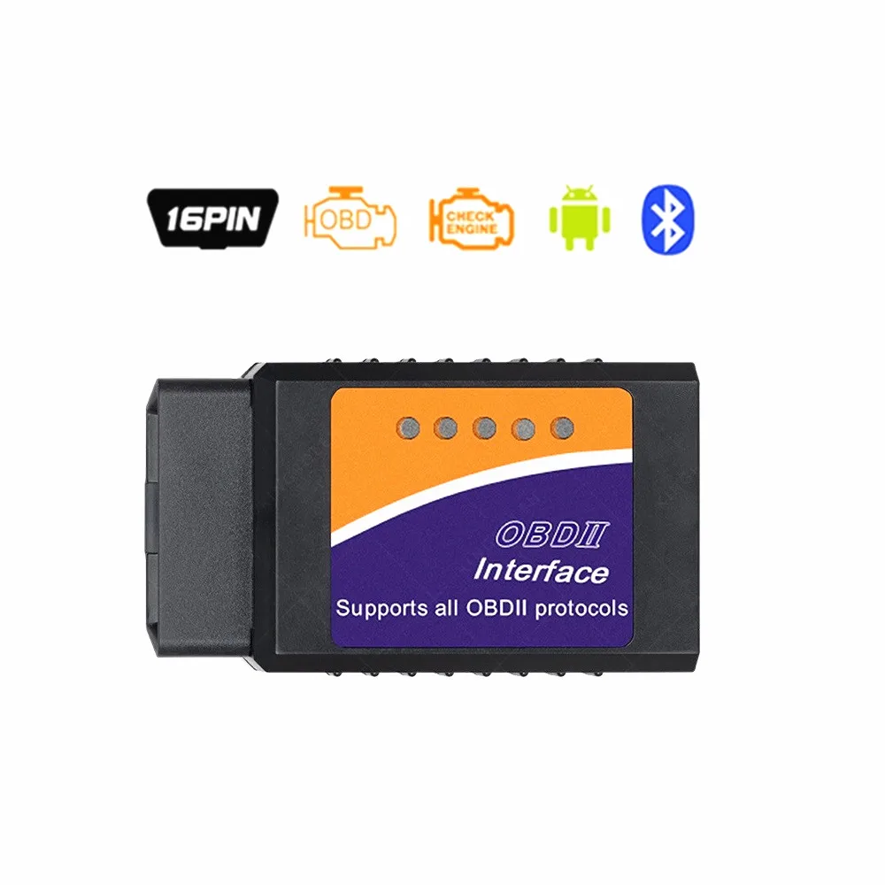 Супер Мини ELM327 Wi-Fi Bluetooth V1.5 OBD2 OBDII код читателя ELM 327 диагностики авто сканер инструмент ELM-327 для android IOS Телефон - Цвет: ELM327 BLUETOOTH