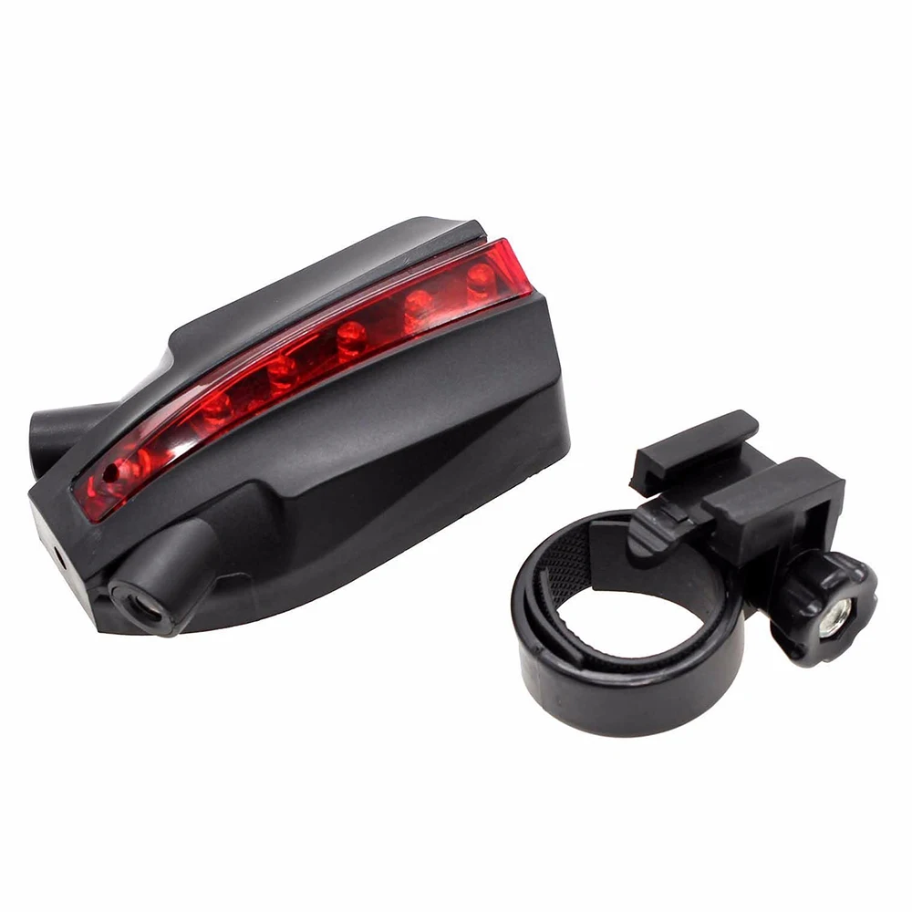 Clearance LED Bicycle Light Night 2 Laser + 5 LED Rear Bike Tail Light Beam safety warning Red Rear Lamp Waterproof Safety Warning Light 4