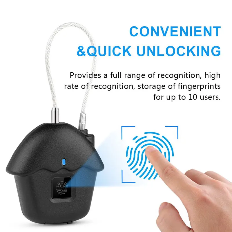 

Smart Padlock ID Fingerprint Padlock Fingerprint Keyless Fingerprint Smart Padlock Home Security Travel Suitcase Padlock