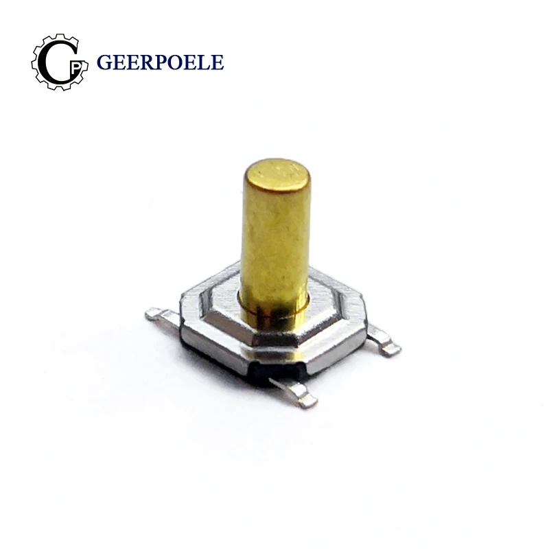 

50 pcs/lot 5.2*5.2*5.5mm 4 Pin 12V 0.5A Push Button Switch Metal Tactile Micro Tact SMT Touch Switch