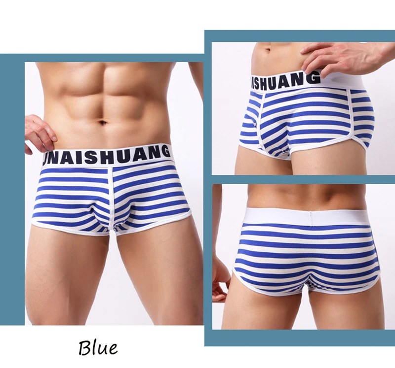 Cueca Boxer Men Stripe Underwear Brand Breathable Calvin Klein Boxer Cotton Underpants Male Boxer Shorts XXL Mens Trunks JS19 (9)