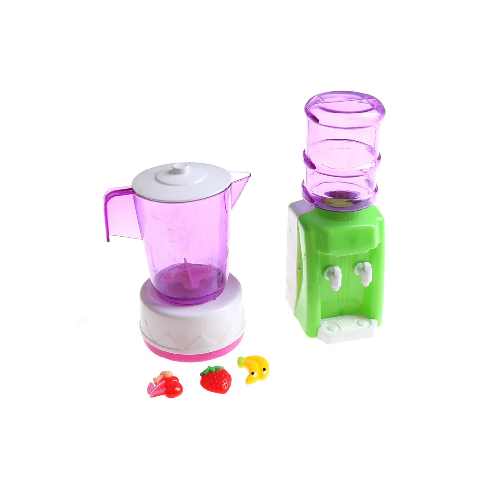 5Pcs/set Dollhouse Plastic Mini Water Dispenser Juicer DIY Toys Home