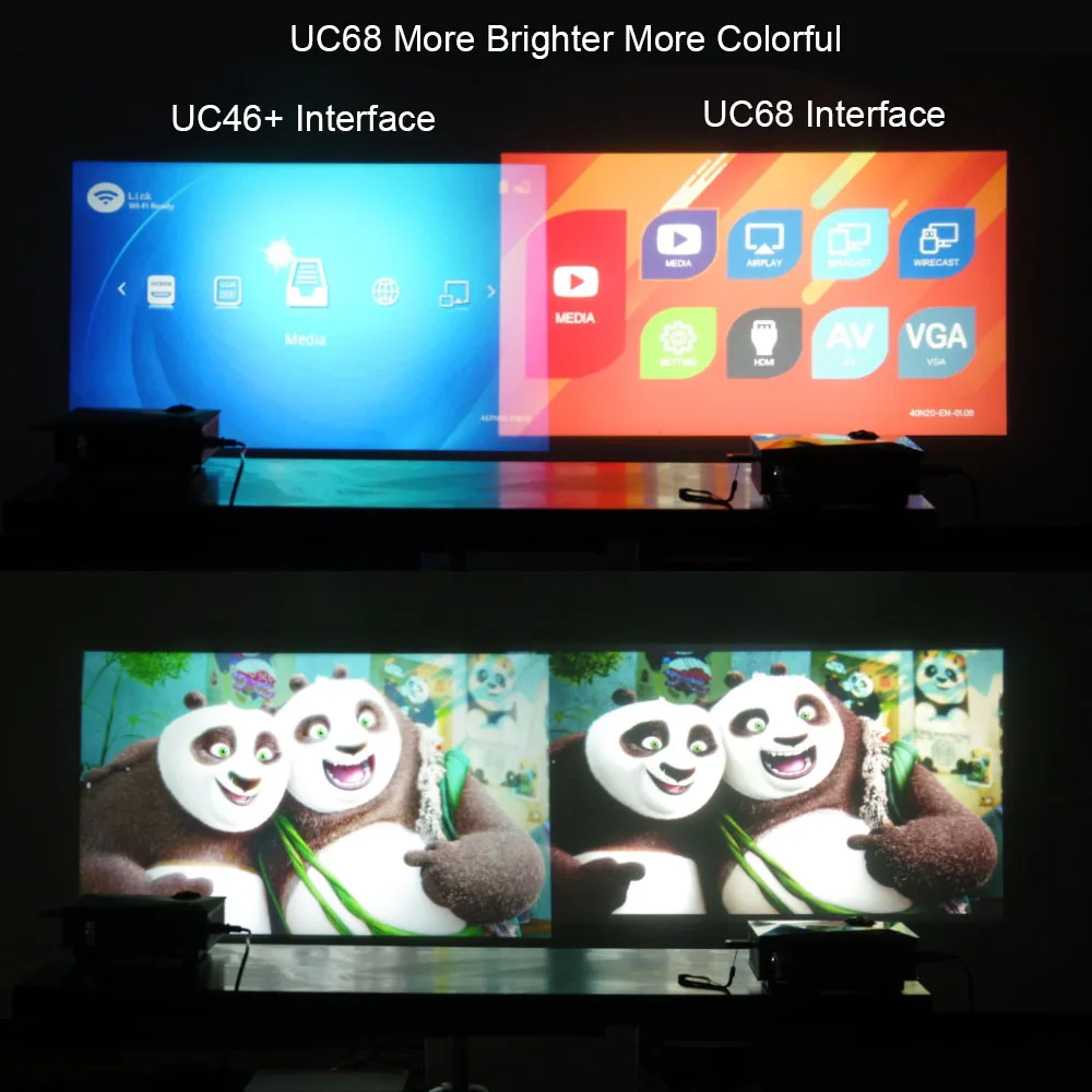Salange проектор UC68, домашний кинотеатр, видео проектор, дешевый светодиодный проектор, поддержка 1080P 3D HDMI, видеопроектор, видеопроектор, Wi-Fi опция