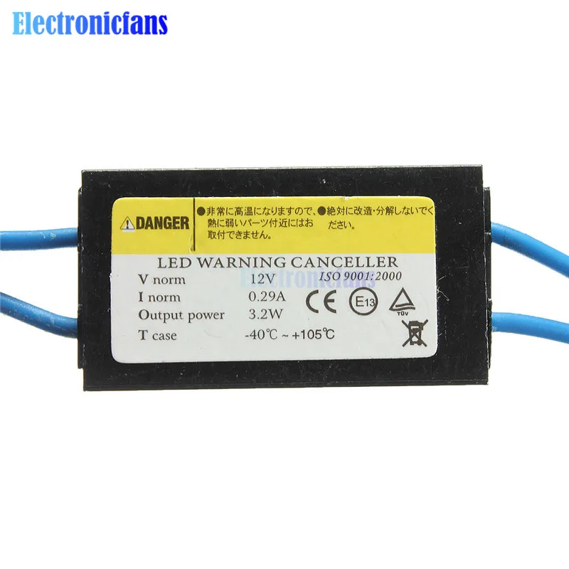 2 шт 12V T10 светодиодный Предупреждение декодер компенсатора T10 501 W5W без CAN-BUS ОКБ ошибка нагрузочный резистор