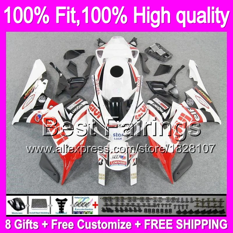 

Fairing Injection For HONDA CBR1000RR 06 07 Red white 39B50 CBR 1000RR 06-07 1000 RR CBR1000 RR 2006 2007 +decal Red black