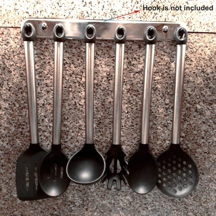 WALFOS silicone cooking spoon soup ladle-egg turner kitchen tools set silicon Stainless Steel Cooking Utensil Set