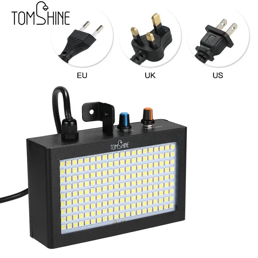 35 Вт SMD5050 180 светодиодов строб вспышки света Портативный автоматический запуск звук Управление Скорость Регулируемый для сцены диско DJ