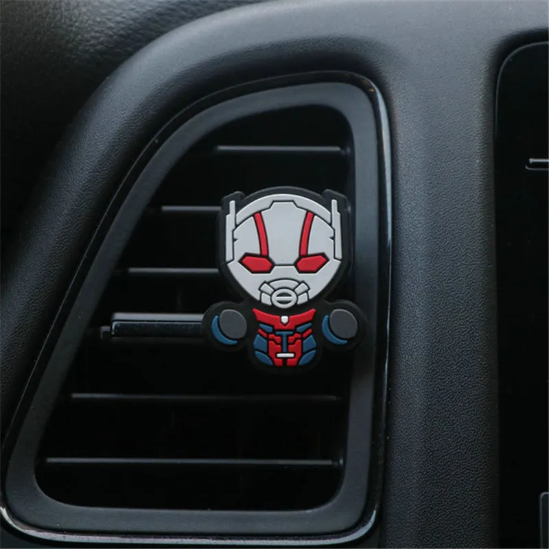 Автомобиль с героями комиксов Марвел, освежитель воздуха на выходе с рисунком из мультфильма «Мстители, «Халк», «Тор», «Железный человек логотип Vent Натуральные духи авто аксессуары для интерьера