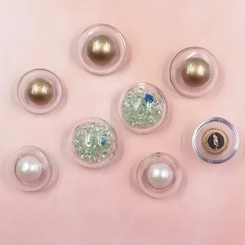 

6PCS/Lot Pearl metal button Good quality 25/23mm sweater coat decoration buttons accessories DIY A-19115-465