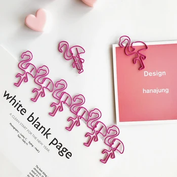 

5PCS/LOT flamingos pineapple Shape Paper Clips Funny Kawaii Bookmark Marking ClipsOffice School Stationery