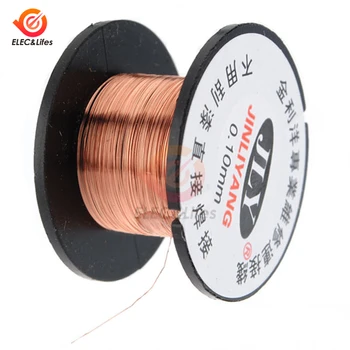 

5Pcs 0.1mm Enameled Copper Wire Magnetic Coil Winding For Making Electromagnet Motor Bare Wire fio de cobre Copper Wire DIY