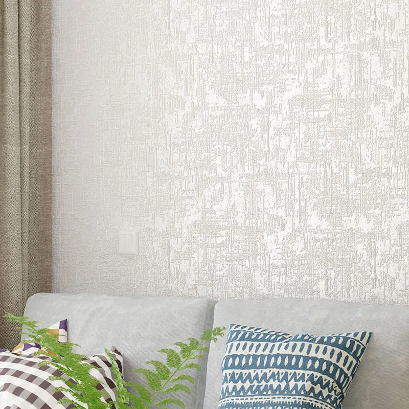 

Simple plain non-woven fabric wallpaper Solid 3D Compact Modern Living Room Bedroom TV Background Wall Paper