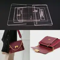 Acrylic Stencil Laser Cut Template DIY Leather Handmade Craft Shoulder Bag Sewing Pattern 270x190x90mm