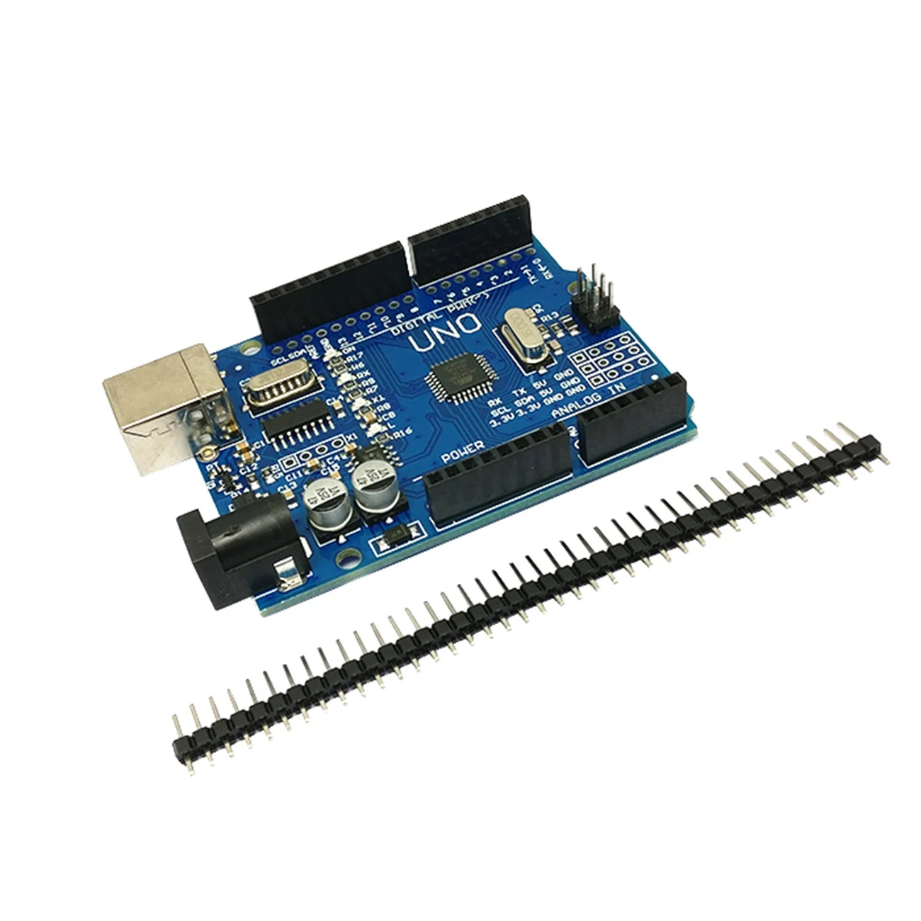 Плата разработки для Arduino UNO R3 CH340 MEGA328P 10 шт. чип 16 МГц + USB кабель прозрачная