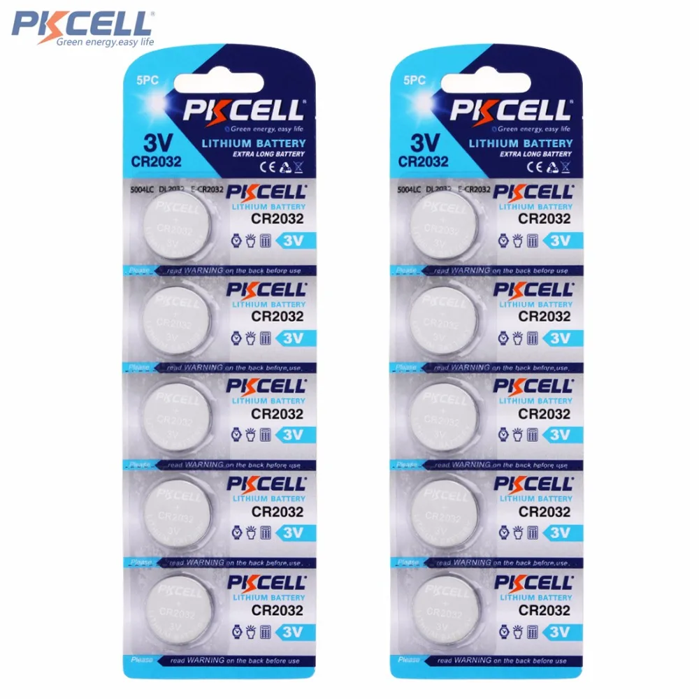 

5 Packs 5pcs/Pack PKCELL 220mAh 3V CR2032 Lithium Button Battery for Remote Controls / Cameras / Electronic Instruments