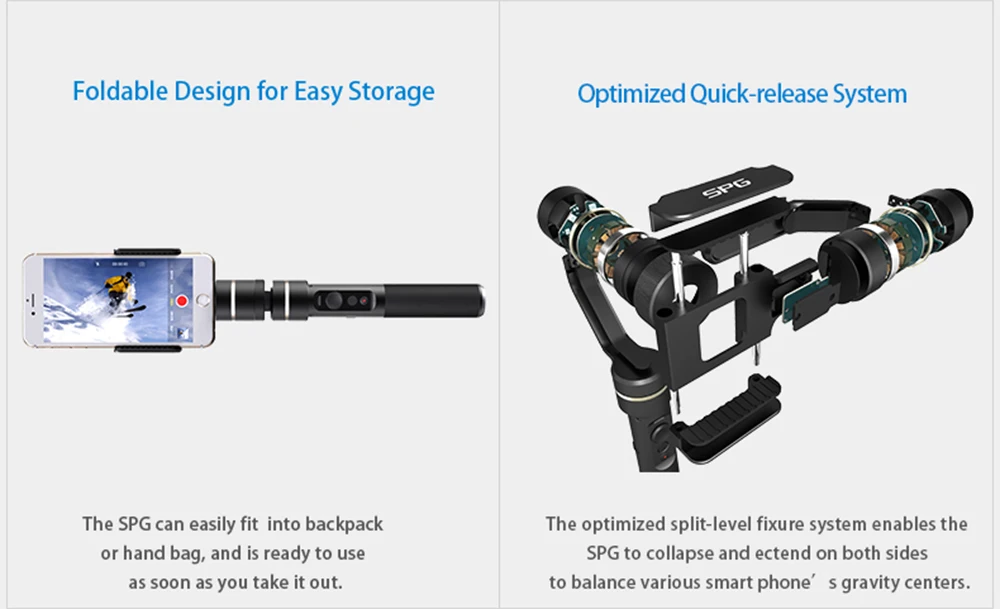 FeiyuTech SPG карданный 3-осевой Карманный шарнирный стабилизатор для камеры для iPhone 7 6 Plus смартфон Gopro экшн Камера VS Zhiyun Smooth Q