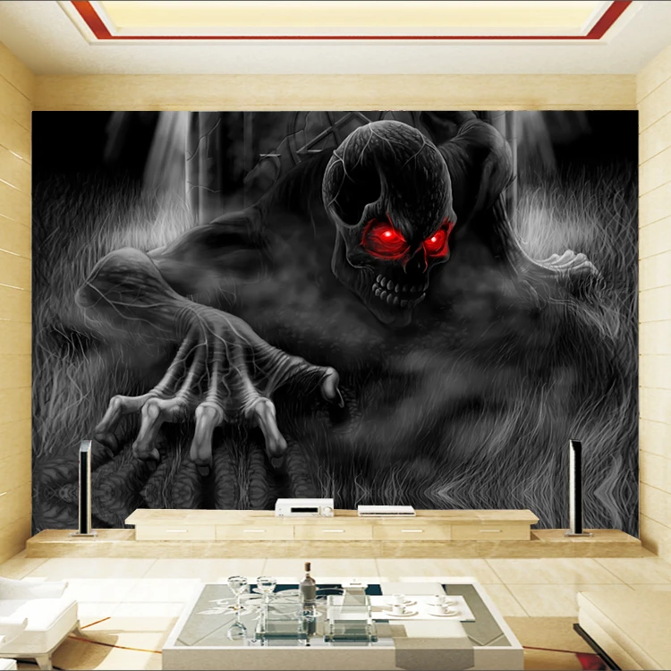 子供部屋用の3d髑髏と骨の壁紙 室内装飾 Aliexpress 家のリフォーム 子供部屋用の3d髑髏と骨の壁紙 室内装飾 Aliexpress 家のリフォーム