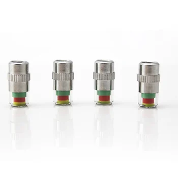 

160pcs/lot Car Tyre Tire Pressure Monitor Indicator Valve Stem 2.4bar wheel Cap Sensor 3 Color Alert Pressure Diagnostic Tools