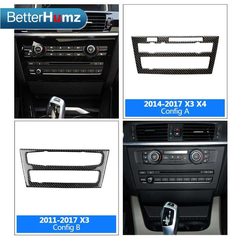 BetterHumz для BMW F25 F26 углеродное волокно внутренняя отделка кондиционера крышка CD