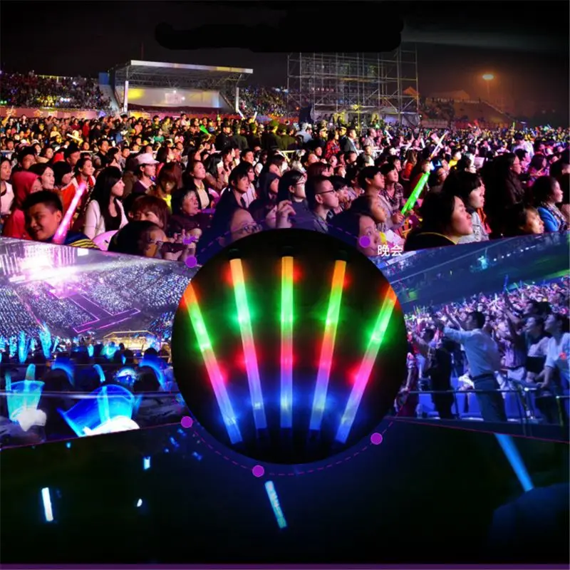 3 режима красочные светодиодный свет палочки сверкающий светящийся игрушка вечерние события фестиваль концерт поставки Прямая