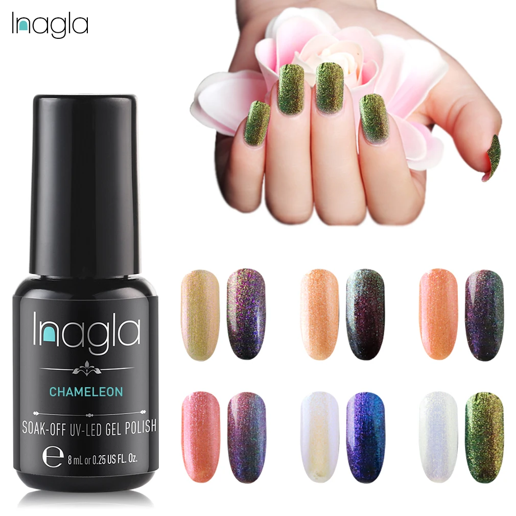 

Inagla Chemeleon Gel 8ML UV LED Gel Nail Polish Soak Off Nail Polish Nail Art Design Manicure UV Nail Polish