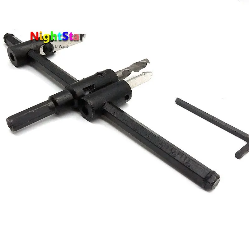 

40-200mm Adjustable Metal Wood Circle Hole Saw Drill Bit Cutter Kit DIY Tool /Alloy blade / High quality