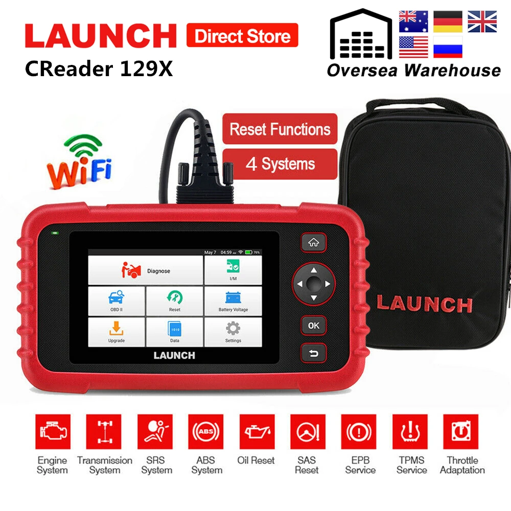 

Launch X431 CRP129X OBD2 Car Scanner Engine ABS SRS AT Auto Diagnostic Tool Oil SAS EPB TMPS Reset pk CRP129E Creader VIII
